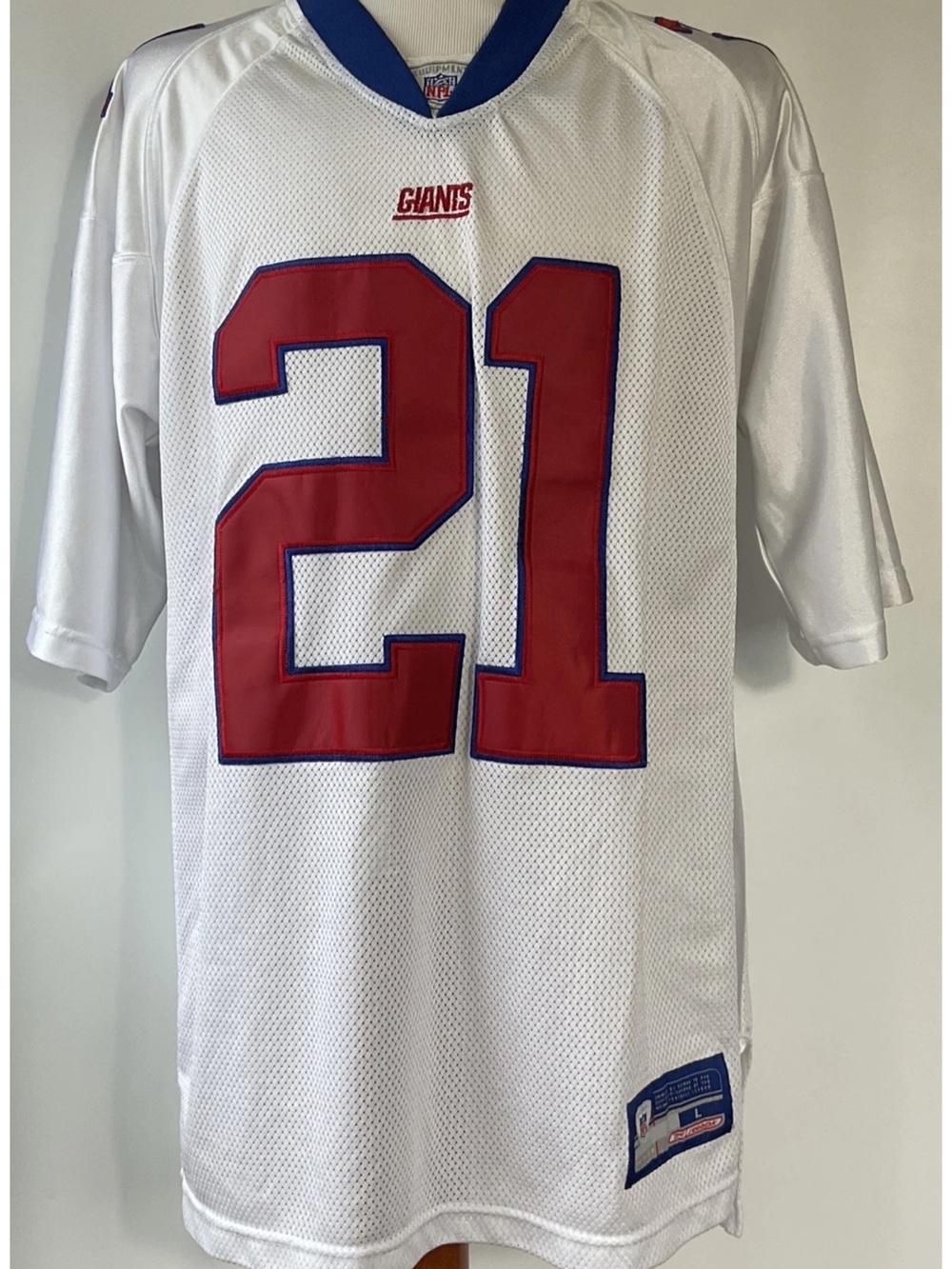 Vintage Reebok New York Giants Tiki Barber Stitched Jersey Size Large